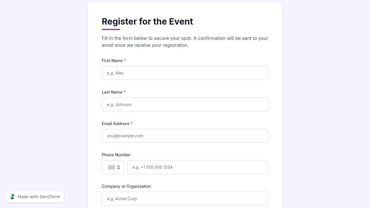 {"en":"Event Registration Form Template for Organizers"}